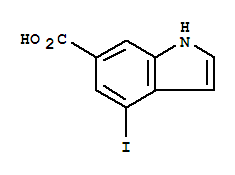 Structure of 4-IODO-6-INDOLE CARBOXYLIC ACID