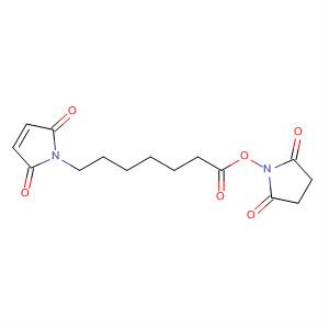 Structure of 1H-Pyrrole-2,5-dione, 1-[7-[(2,5-dioxo-1-pyrrolidinyl)oxy]-7-oxoheptyl]-