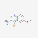 1,5-Naphthyridin-3-amine, 4-bromo-6-methoxy-结构式