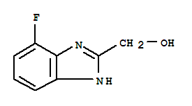 Structure of 1H-Benzimidazole-2-methanol,7-fluoro-