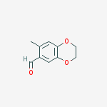 6-methyl-2,3-dihydro-1,4-benzodioxine-7-carbaldehyde结构式