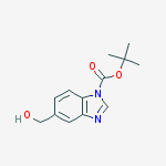 tert-Butyl 5-(hydroxymethyl)-1H-benzo[d]imidazole-1-carboxylate结构式