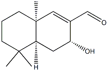 (3R,4AS,8AS)-3-羟基-5,5,8A-三甲基-3,4,4A,6,7,8-六氢萘-2-甲醛结构式