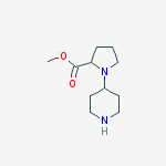Chemical structure of (S)-methyl 1-(piperidin-4-yl)pyrrolidine-2-carboxylate