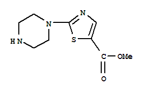 2-(1-哌嗪基)-5噻唑羧酸甲酯结构式