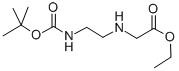 N-[2-(叔丁氧羰基氨基)乙基]甘氨酸乙酯盐酸盐结构式