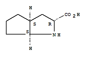 Structure of CYCLOPENTA[B]PYRROLE-2-CARBOXYLIC ACID OCTAHYDRO-,(2R,3AS,6AS)-