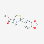 (4S)-2-(1,3-苯并二唑-5-基)-1,3-噻唑烷-4-羧酸结构式