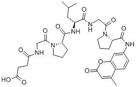 SUCCINYLGLYCYL-L-PROLYL-L-LEUCYLGLYCYL-L-PROLINE 4-METHYLCOUMARYL-7-AMIDE结构式