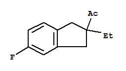 Ethanone,1-(2-ethyl-5-fluoro-2,3-dihydro-1H-inden-2-yl)-结构式