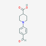 Structure of 4-Piperidinecarboxylic acid, 1-(4-formylphenyl)-