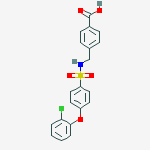 Structure of 4-[4-(2-CHLOROPHENOXY)PHENYLSULFONYLAMINOMETHYL]BENZOIC ACID, 96%