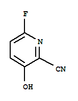 2-Pyridinecarbonitrile,6-fluoro-3-hydroxy-结构式