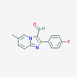 Structure of 2-(4-FLUORO-PHENYL)-6-METHYL-IMIDAZO[1,2-A]-PYRIDINE-3-CARBALDEHYDE