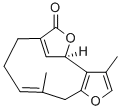 Structure of (R,10E)-4,8,9,12-Tetrahydro-3,11-dimethyl-6H-4,7-methenofuro[3,2-c]oxacycloundecin-6-one