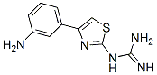 Structure of 2-[[Amino(amino)methylene]amino]-4-(3-aminophenyl)thiazole