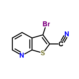 3-bromothieno[2,3-b]pyridine-2-carbonitrile结构式