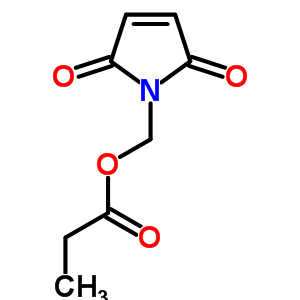 (2,5-dioxo-2,5-dihydro-1H-pyrrol-1-yl)methyl propanoate结构式