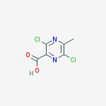 3,6-Dichloro-5-methylpyrazine-2-carboxylic acid结构式