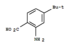Structure of 2-amino-4-tert-butyl-benzoic acid