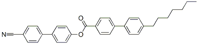 Structure of 4-cyano[1,1-biphenyl]-4-yl 4-heptyl[1,1-biphenyl]-4-carboxylate