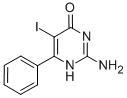 Structure of 2-AMINO-5-IODO-6-PHENYL-4(1H)-PYRIMIDINONE