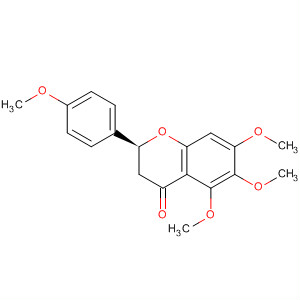 Structure of 4H-1-Benzopyran-4-one,2,3-dihydro-5,6,7-trimethoxy-2-(4-methoxyphenyl)-, (S)-