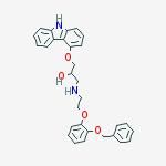 Structure of 1-({2-[2-(benzyloxy)phenoxy]ethyl}amino)-3-(9H-carbazol-4-yloxy)propan-2-ol