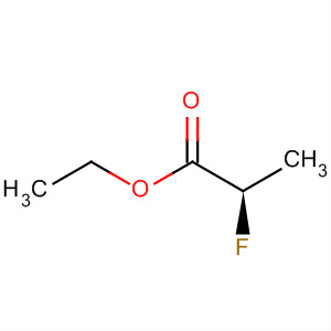 Structure of Propanoic acid, 2-fluoro-, ethyl ester, (R)-