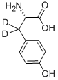 L-4-羟基苯基(丙氨酸-3,3-D2)结构式