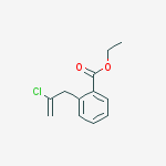 Structure of 3-(2-CARBOETHOXYPHENYL)-2-CHLORO-1-PROPENE