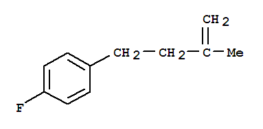 1-fluoro-4-(3-methylbut-3-enyl)benzene结构式