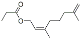 (Z)-3,7-Dimethyl-2,7-octadien-1-ol propanoate结构式
