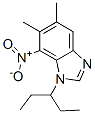 Structure of 1H-Benzimidazole, 1-(1-ethylpropyl)-5,6-dimethyl-7-nitro-