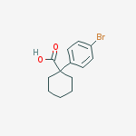 1-(4-bromophenyl)cyclohexane-1-carboxylic Acid结构式