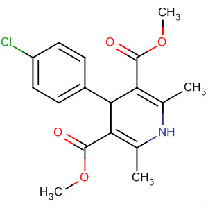 3,5-Pyridinedicarboxylic acid,4-(4-chlorophenyl)-1,4-dihydro-2,6-dimethyl-, dimethyl ester结构式