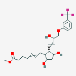 (Z)-7-[(1R)-3α,5α-Dihydroxy-2β-[(E,R)-3-hydroxy-4-[3-(trifluoromethyl)phenoxy]-1-butenyl]cyclopentan-1α-yl]-5-heptenoic acid methyl ester结构式