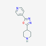 2-(piperidin-4-yl)-5-(pyridin-4-yl)-1,3,4-oxadiazole结构式