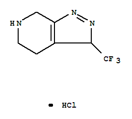 Structure of 3-TRIFLUOROMETHYL-4,5,6,7-TETRAHYDRO-4-AZAINDAZOLE HYDROCHLORIDE