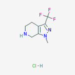 Structure of 1-Methyl-3-(trifluoromethyl)-4,5,6,7-tetrahydro-1H-pyrazolo[3,4-c]pyridine hydrochloride