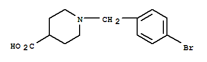 Structure of 1-(4-BROMO-BENZYL)-PIPERIDINE-4-CARBOXYLIC ACID HYDROCHLORIDE