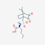 Structure of (S)-N-[[(7,7-DIMETHYL-2,3-DIOXOBICYCLO[2.2.1]HEPT-1-YL)METHYL]SULFONYL]-L-NORLEUCINE; CQS-NLE-OH