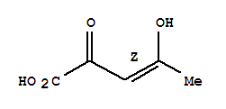 Structure of 3-Pentenoic acid,4-hydroxy-2-oxo-, (3Z)-