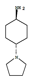 Structure of Cyclohexanamine,4-(1-pyrrolidinyl)-, trans-