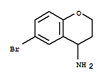 Structure of 2H-1-BENZOPYRAN-4-AMINE, 6-BROMO-3,4-DIHYDRO-