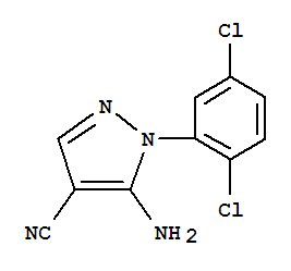 5-amino-1-(2,5-dichlorophenyl)-1H-pyrazole-4-carbonitrile结构式