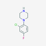 Structure of 1-(2-chloro-4-fluorophenyl)piperazine