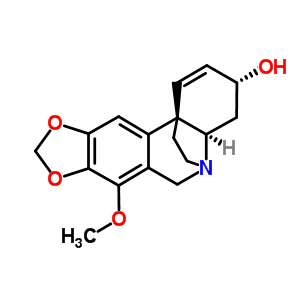 (3R)-7-Methoxy-1,2-didehydrocrinan-3-ol结构式