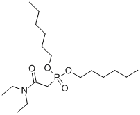 Structure of N,N-DIETHYLCARBAMYLMETHYLENEPHOSPHONIC ACID DI-N-HEXYL ESTER