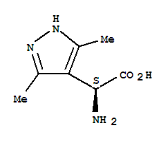 Structure of 1H-Pyrazole-4-aceticacid, a-amino-3,5-dimethyl-, (aS)-